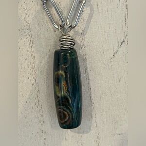 Ocean Jasper Pendant Statement Necklace